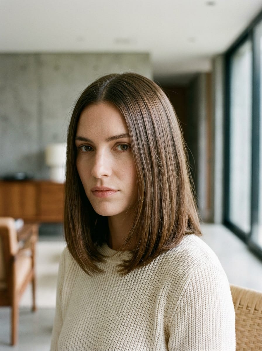 Sleek Lob mit Mittelscheitel - Sleek Frisur